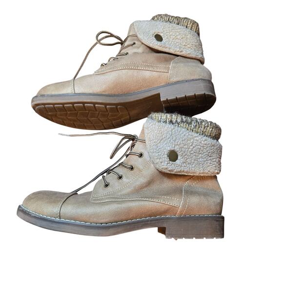 Cliff 10 Brown Womens Lace Up Hiker Insulated Water Resistant Combat Boots Shoes - Picture 6 of 8